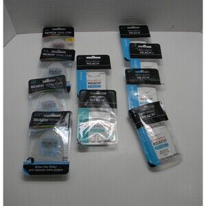 Reach Waxed Floss Johnson & Johnson Listerine Ultraclean Lot of 10 Unopened NEW